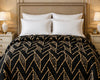 Blueborough Jacquard Fleece Blanket King Size - Black Colour