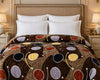 Blueborough Jacquard Fleece Blanket King Size - Brown Colour