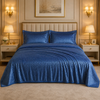 Caelrix Frost Velour Solo Fleece Blanket King Size In Poly Bag - Classic Blue Colour