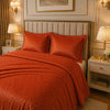 Caelrix Frost Velour Solo Fleece Blanket King Size In Poly Bag - Orange Colour