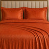Caelrix Frost Velour Solo Fleece Blanket King Size In Poly Bag - Orange Colour