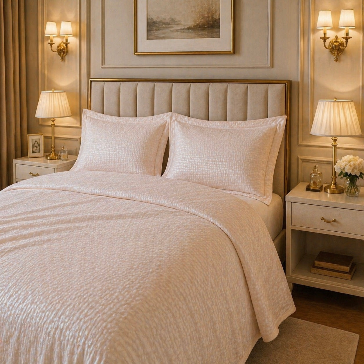 Caelrix Frost Velour Solo Fleece Blanket King Size In Poly Bag - Beige Colour