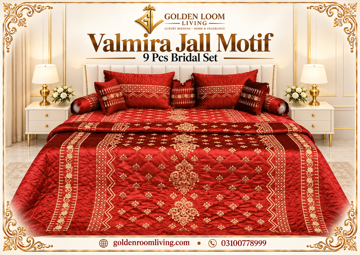 Velmira Jall Motif 9 Pcs Poly Bag - Maroon color