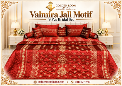 Velmira Jall Motif 9 Pcs Poly Bag - Maroon color