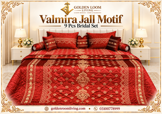 Velmira Jall Motif 9 Pcs Poly Bag - Maroon color