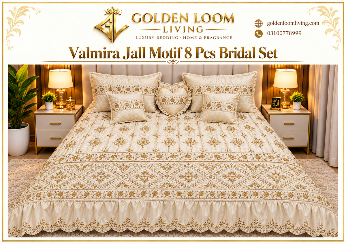Velmira Jall Motif 8 Pcs Poly Bag - Off White