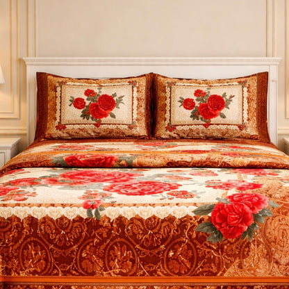 Château Collection 7 Pcs Bed Spread Set Box - Brown Colour