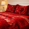 Château Collection 7 Pcs Bed Spread Set Box - Ruby Red Colour