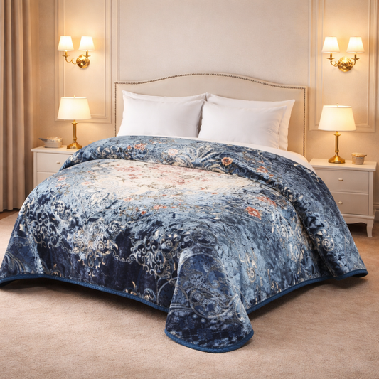 Cloude Prime Double Bed Cloudy 2 Ply - Classic Blue Colour