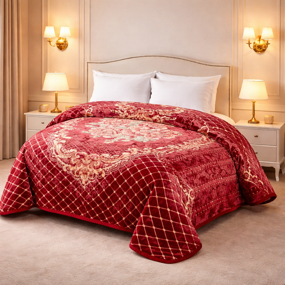 Cloude Prime Double Bed Cloudy 2 Ply - Red Colour