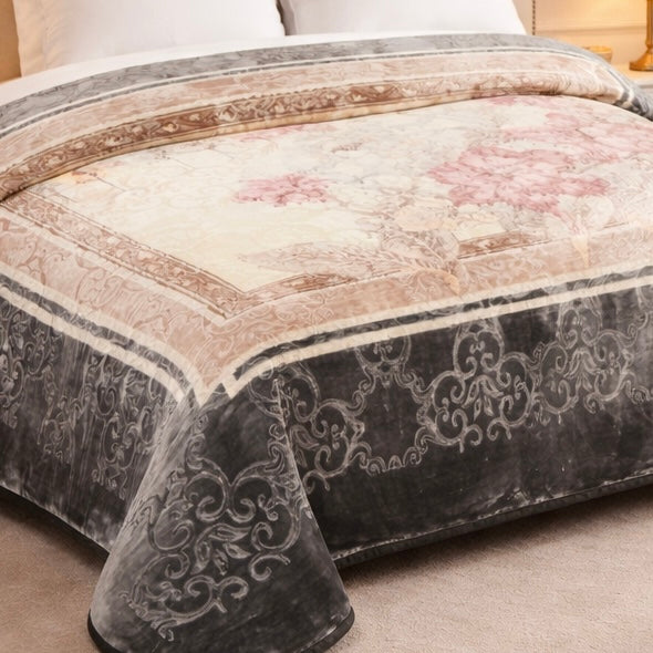 Cloude Prime Double Bed Cloudy 2 Ply - White&Black Colour