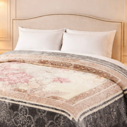 Cloude Prime Double Bed Cloudy 2 Ply - White&Black Colour