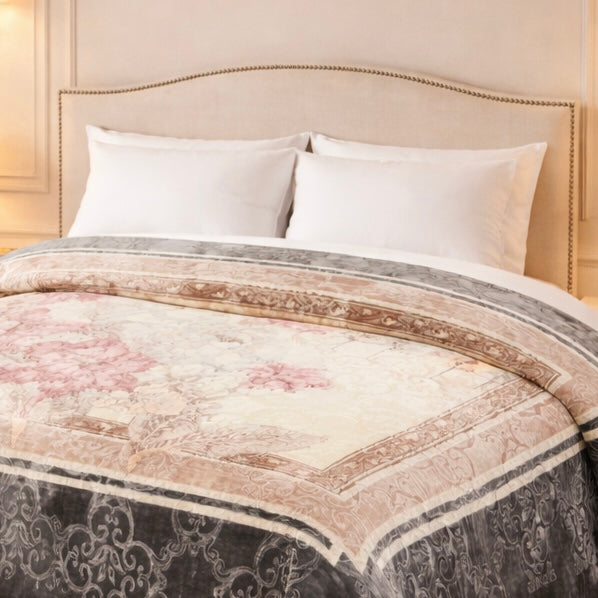 Cloude Prime Double Bed Cloudy 2 Ply - White&Black Colour