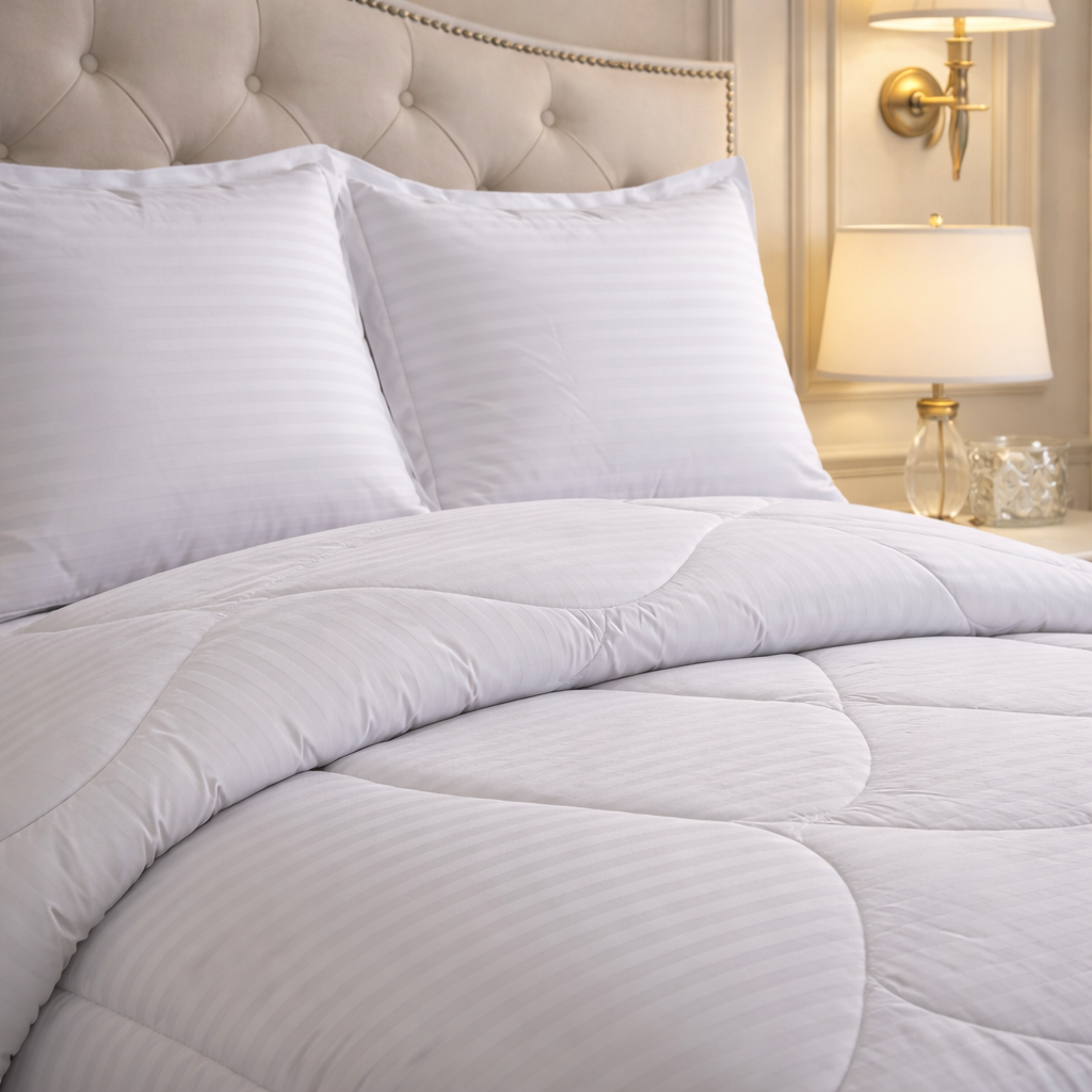 Comforter 4 Pcs Pure Aura Set Poly Bag - White Colour