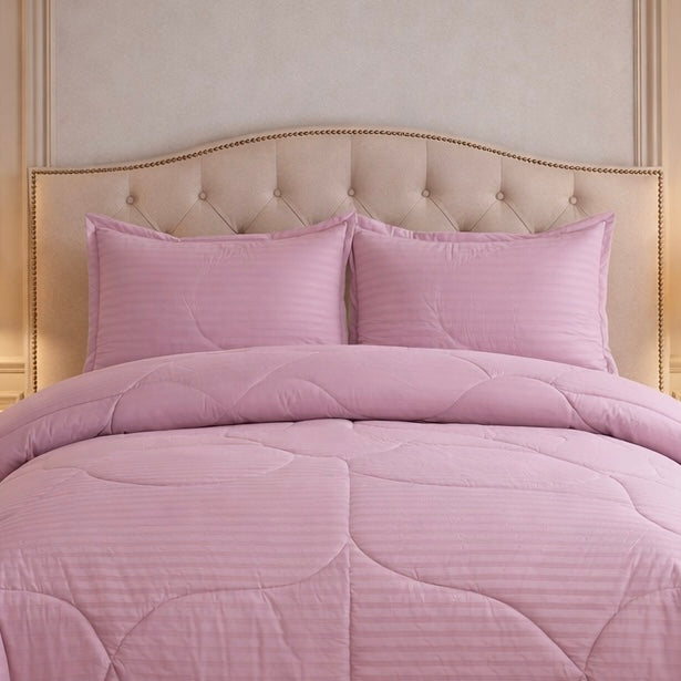 Comforter 4 Pcs Pure Aura Set Poly Bag - Pink Colour