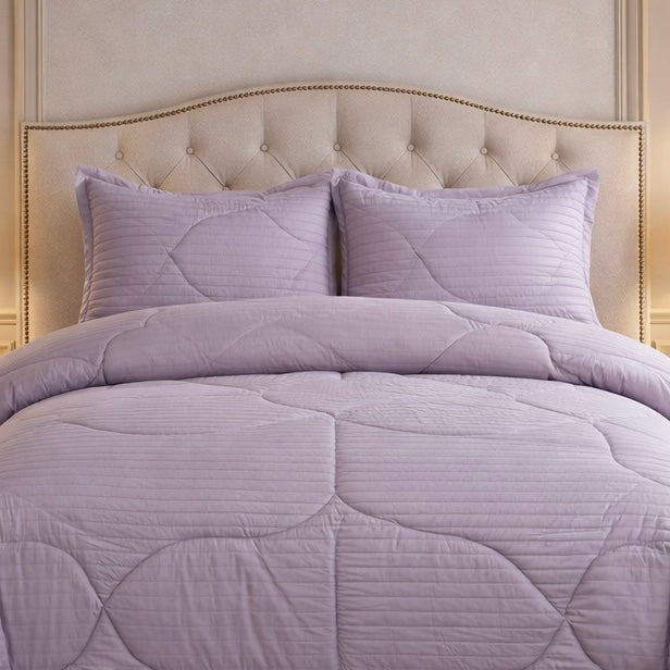 Comforter 4 Pcs Pure Aura Set Poly Bag - Light Pink Colour