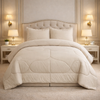Comforter 4 Pcs Pure Aura Set Poly Bag - Beige Colour