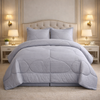 Comforter 4 Pcs Pure Aura Set Poly Bag - Gray Colour