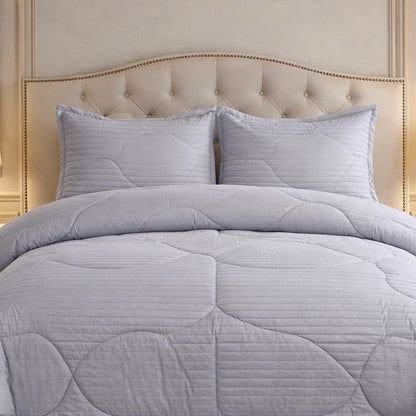 Comforter 4 Pcs Pure Aura Set Poly Bag - Gray Colour