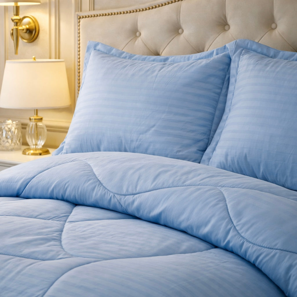 Comforter 4 Pcs Pure Aura Set Poly Bag - Sky Blue Colour