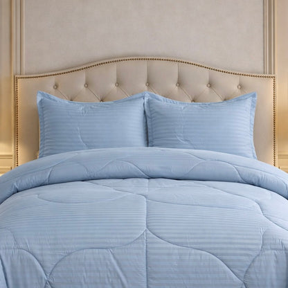 Comforter 4 Pcs Pure Aura Set Poly Bag - Sky Blue Colour