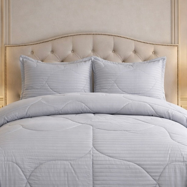 Comforter 4 Pcs Pure Aura Set Poly Bag - Slate Blue Colour