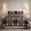 Comforter 4 Pcs Velor Front Fitted Set Poly Bag - Ruby Red Multicolor