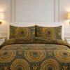 Comforter 4 Pcs Velor Front Fitted Set Poly Bag - Honey Mustard Colour