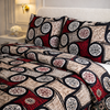 Comforter 4 Pcs Velor Front Fitted Set Poly Bag - Ruby Red Multicolor
