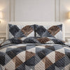 Comforter 4 Pcs Velor Front Fitted Set Poly Bag - Deep Graphite Gray Colour