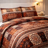 Comforter 4 Pcs Velor Front Fitted Set Poly Bag - Dark Brown Colour