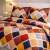 Comforter 4 Pcs Velor Front Fitted Set Poly Bag - Honey Mustered Colour