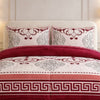 Comforter 4 Pcs Velor Front Fitted Set Poly Bag - Crimson Berry Colour
