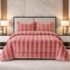 Comforter 4 Pcs Set Ornate Carve Poly Bag - Pink Colour
