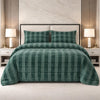 Comforter 4 Pcs Set Ornate Carve Poly Bag -  Dark Green Colour