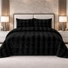 Comforter 4 Pcs Set Ornate Carve Poly Bag - Black Colour