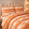 Comforter 4 Pcs Silk Skin Rev Fitted Set - Orange Colour