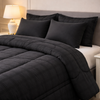Comforter 6-Pcs Bloom Haven Set Poly Bag - Black Colour