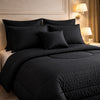 Comforter 7 Pcs Pure Aura Set Poly Bag - Black Colour