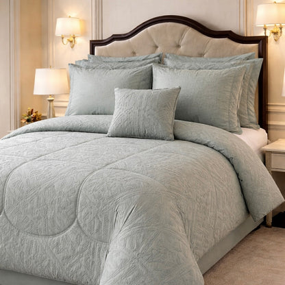 Comforter 7 Pcs Grand Mark Signature Set - Sage Green Colour