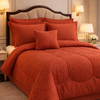 Comforter 7 Pcs Grand Mark Signature Set - Burnt Orange Colour