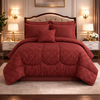 Comforter 7 Pcs Grand Mark Signature Set - Deep Brick Red Colour