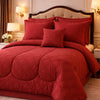 Comforter 7 Pcs Grand Mark Signature Set - Deep Brick Red Colour