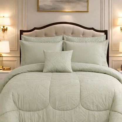 Comforter 7 Pcs Grand Mark Signature Set - Sage Mist Colour