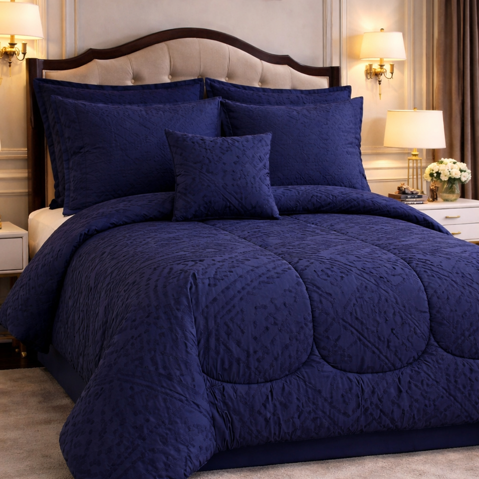 Comforter 7 Pcs Grand Mark Signature Set - Blue Colour