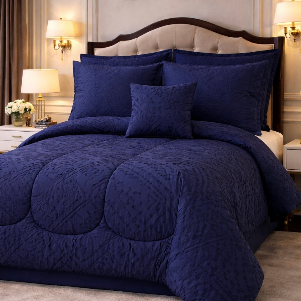 Comforter 7 Pcs Grand Mark Signature Set - Blue Colour