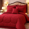 Comforter 7 Pcs Grand Mark Signature Set - Crimson Berry Colour