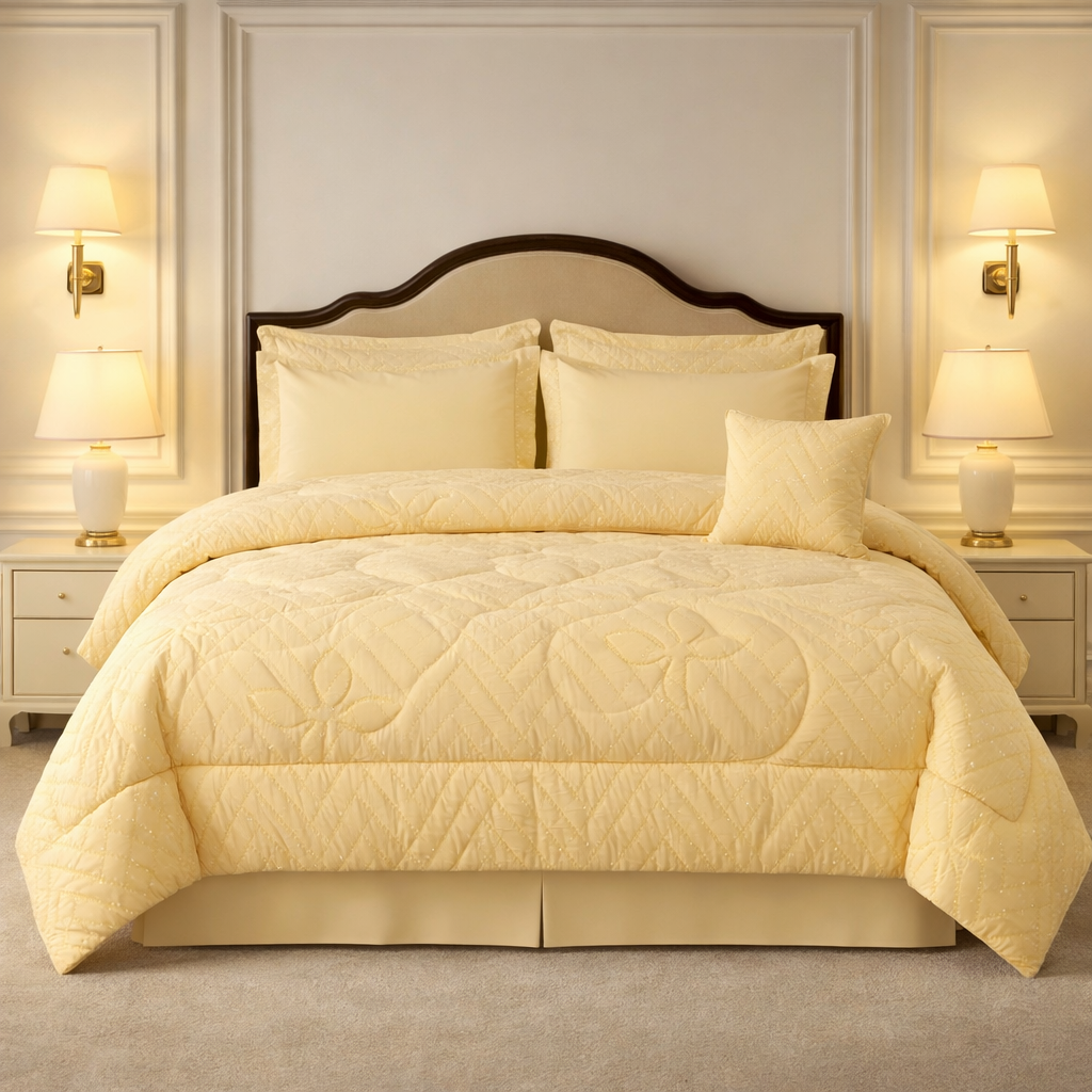 Comforter 7 Pcs Grand Mark Signature Set - Honey Mustard Colour