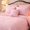 Comforter 7 Pcs Grand Mark Signature Set - Flamingo Pink Colour