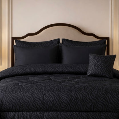 Comforter 7 Pcs Grand Mark Signature Set - Black Colour